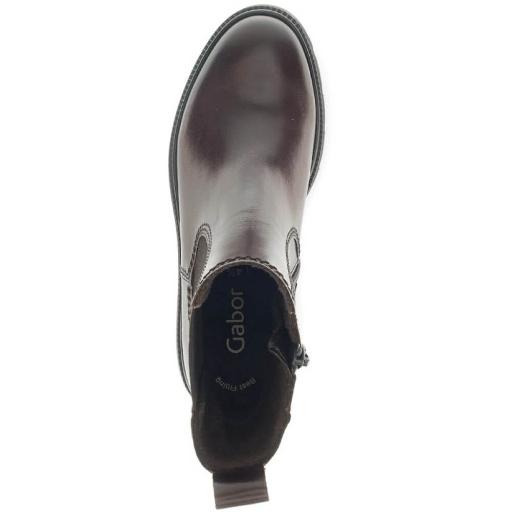 Brown leather Chelsea boot on a white background Gabor Marissa Chelsea Boots 71.850.28 Brown