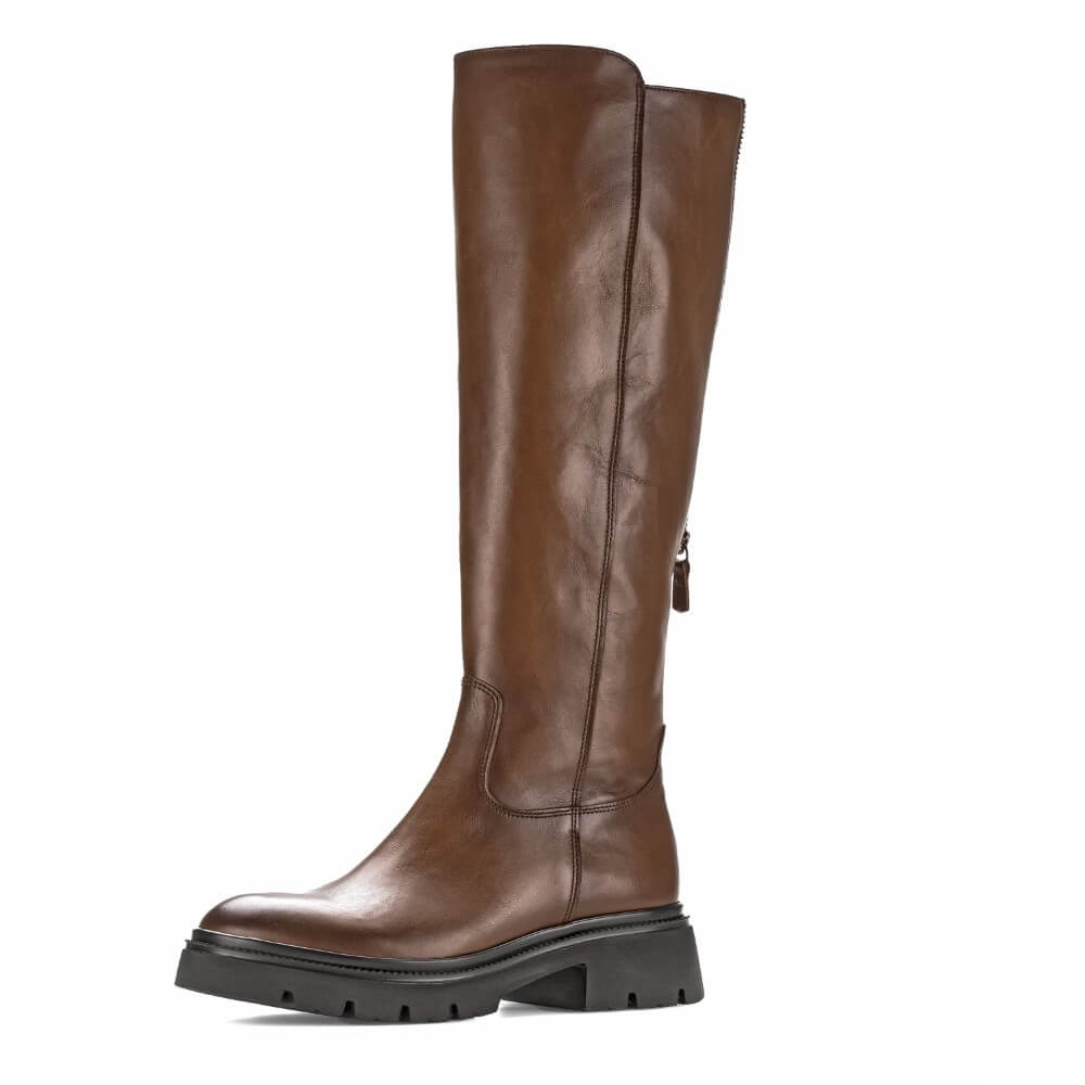  Gabor Match 71.859 Tan Brown Knee High Boot Crafted from premium leather