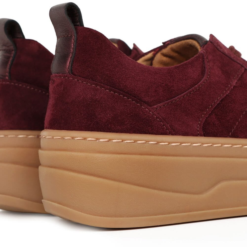 Gabor Story Platform Trainer 73.352 Mulberry Suede