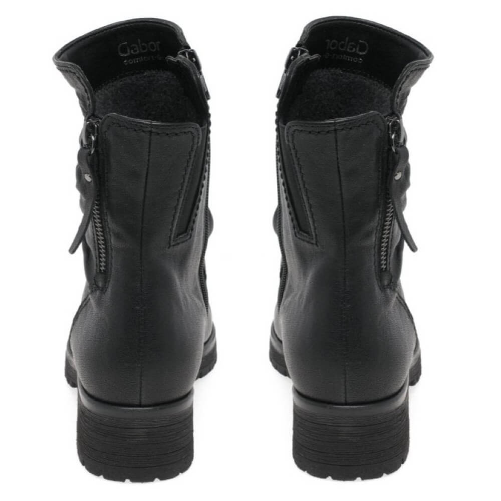 Gabor Zola 72.092 Black Leather Ankle Boot