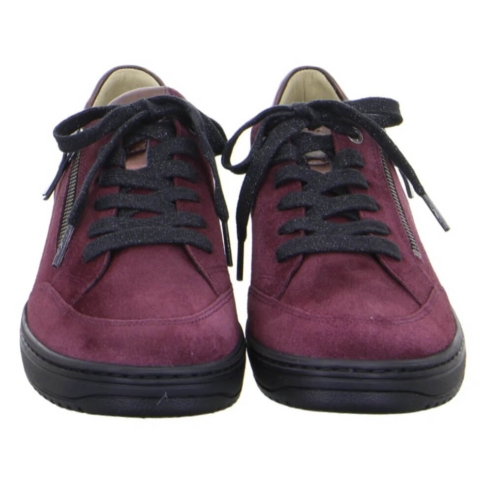 Hartjes Soul 162.1703 Extra Wide K-Fit Laced-up sneaker in aubergine
