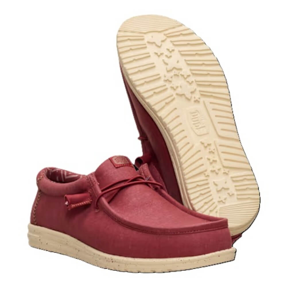 Heydude Wally Stretch Canvas Burnt Red / Boulder Tan