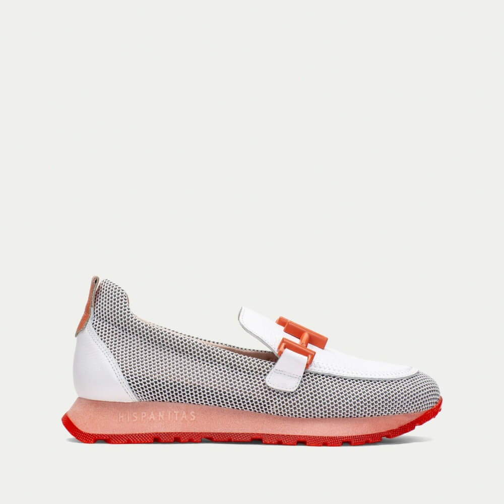Hispanitas HV253919 Sport Moccasin Loafer White Coral
