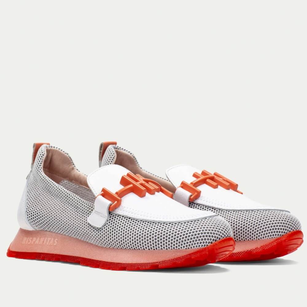 Hispanitas HV253919 Sport Moccasin Loafers White Coral