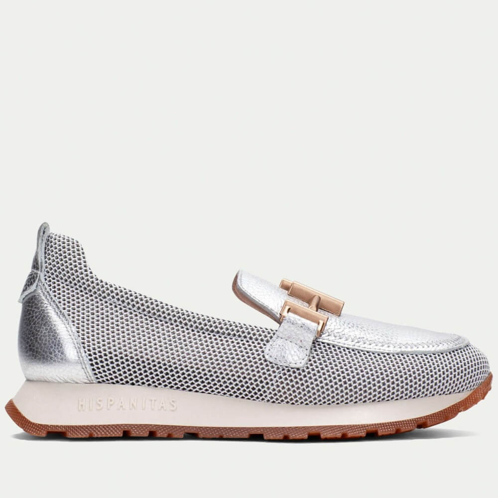 Hispanitas HV253919 Kansas Sport Moccasin Loafer Silver