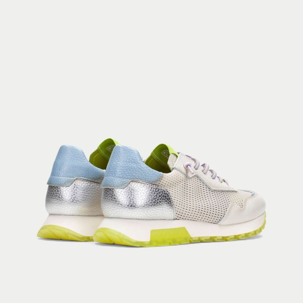 Hispanitas CHV264825 Oregon Leather Mesh Trainers Off White Panna Multi