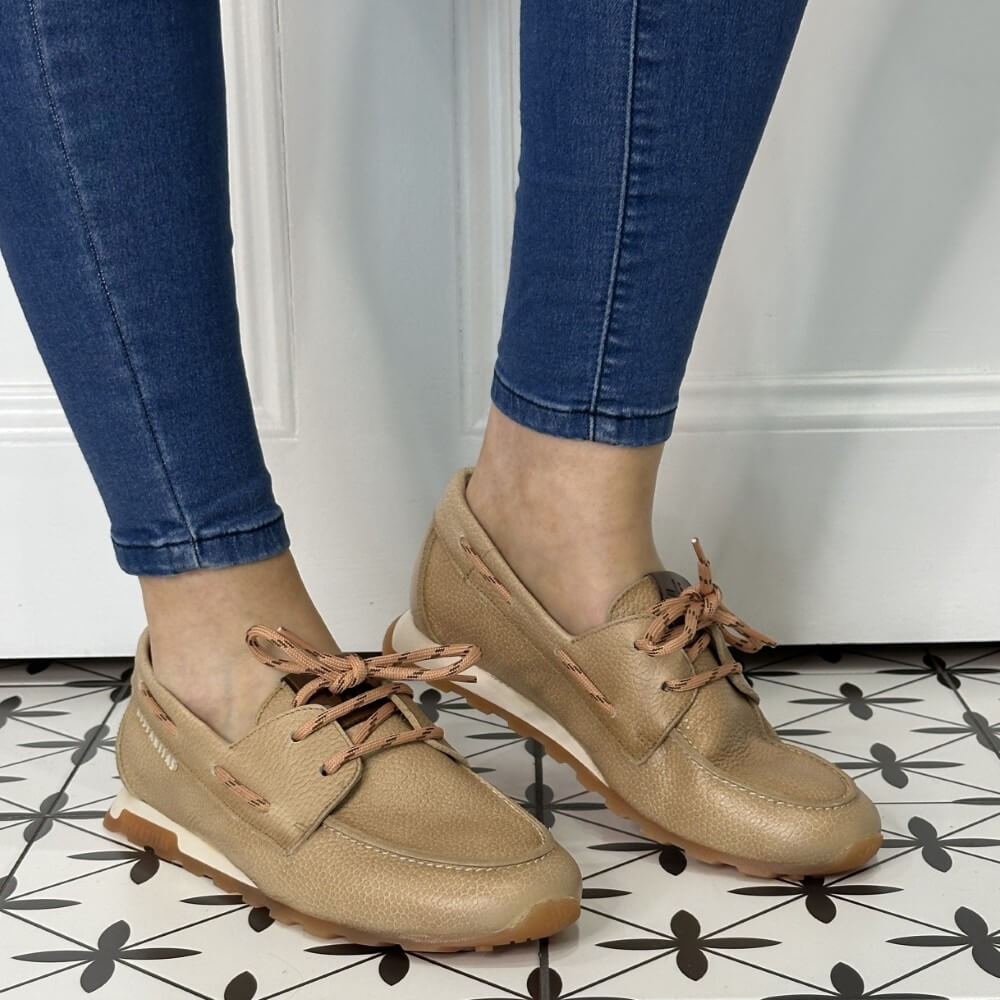 Hispanitas HV264603 Leather Boat Shoes Desert Tan