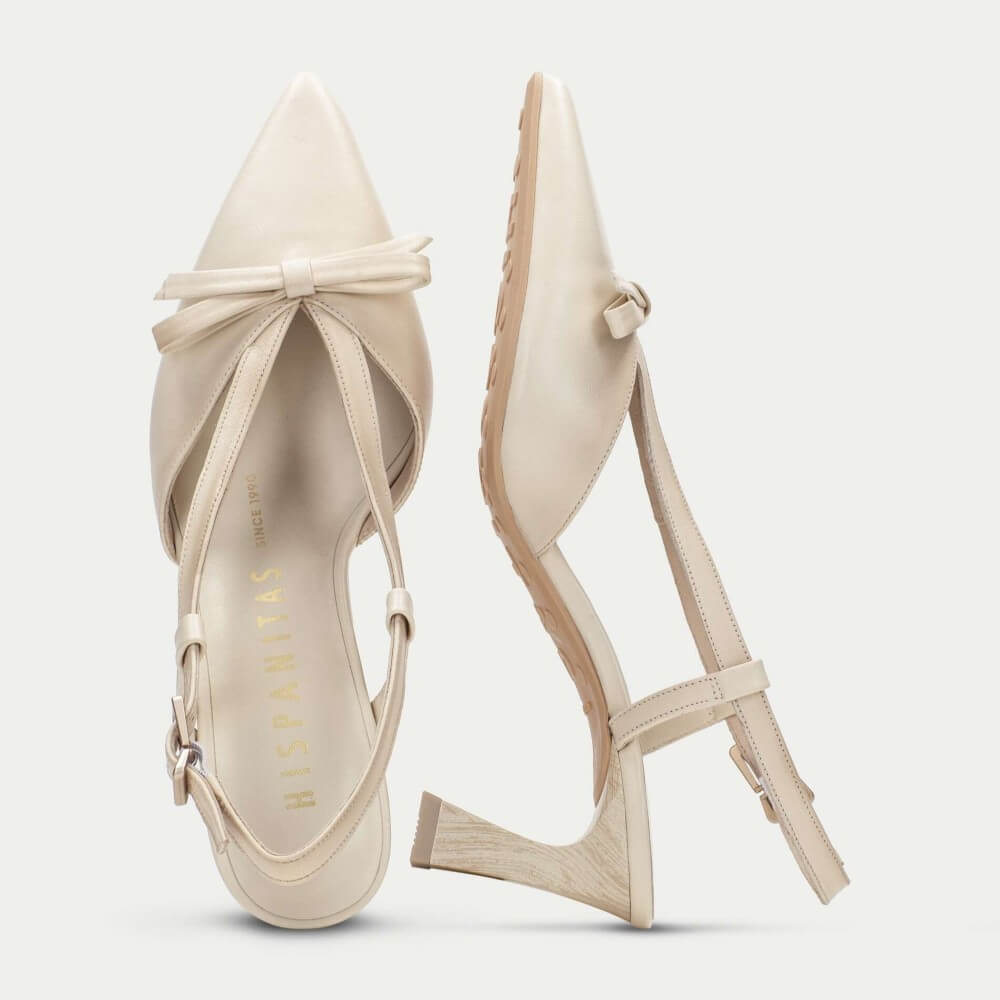Hispanitas HV264678 Giorgia Leather Slingback Cream Butter