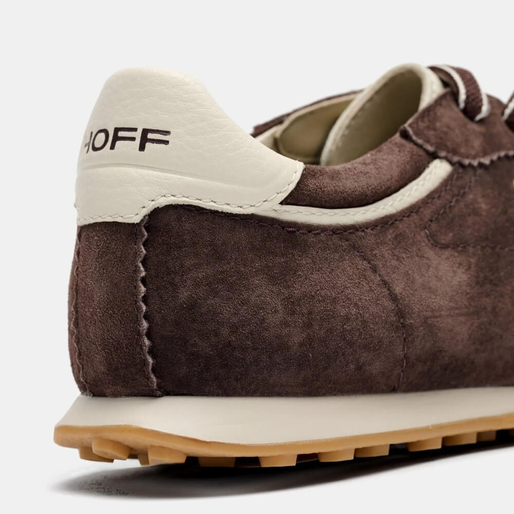 Hoff Bridge Chocolate Brown Suede Trainers