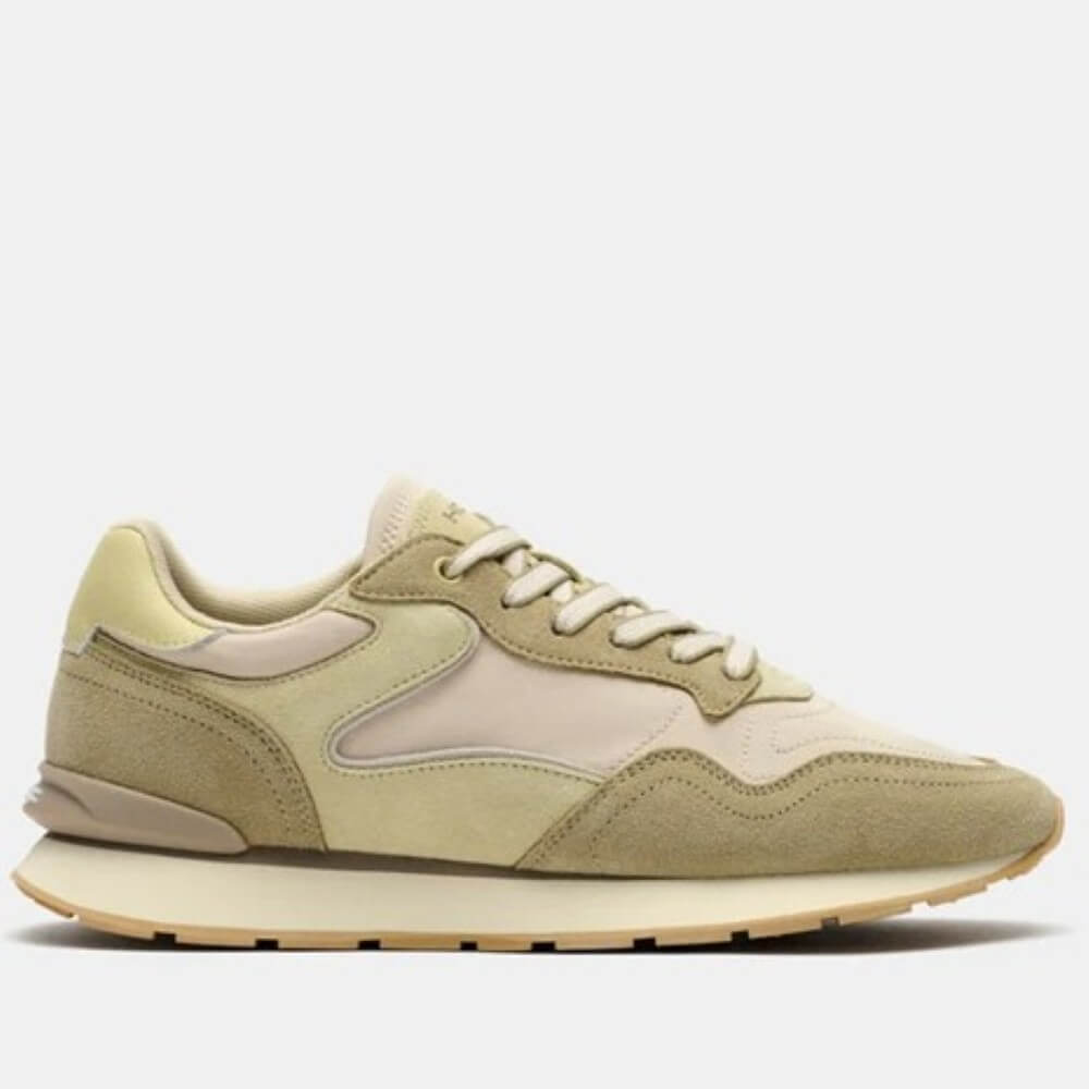 Hoff Olive Beige and brown sneaker on a white background