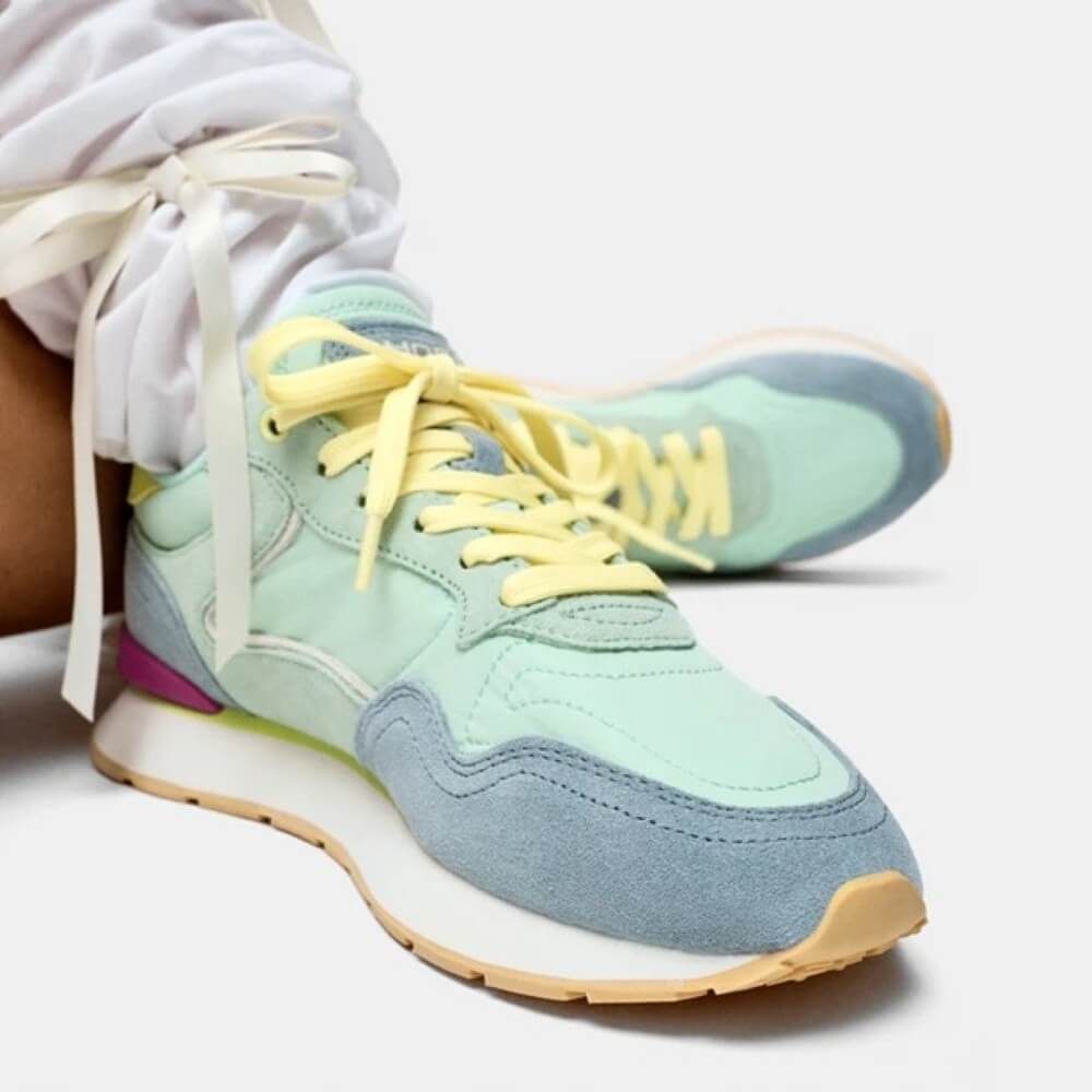 Hoff Colourful sneakers with yellow laces on a white background