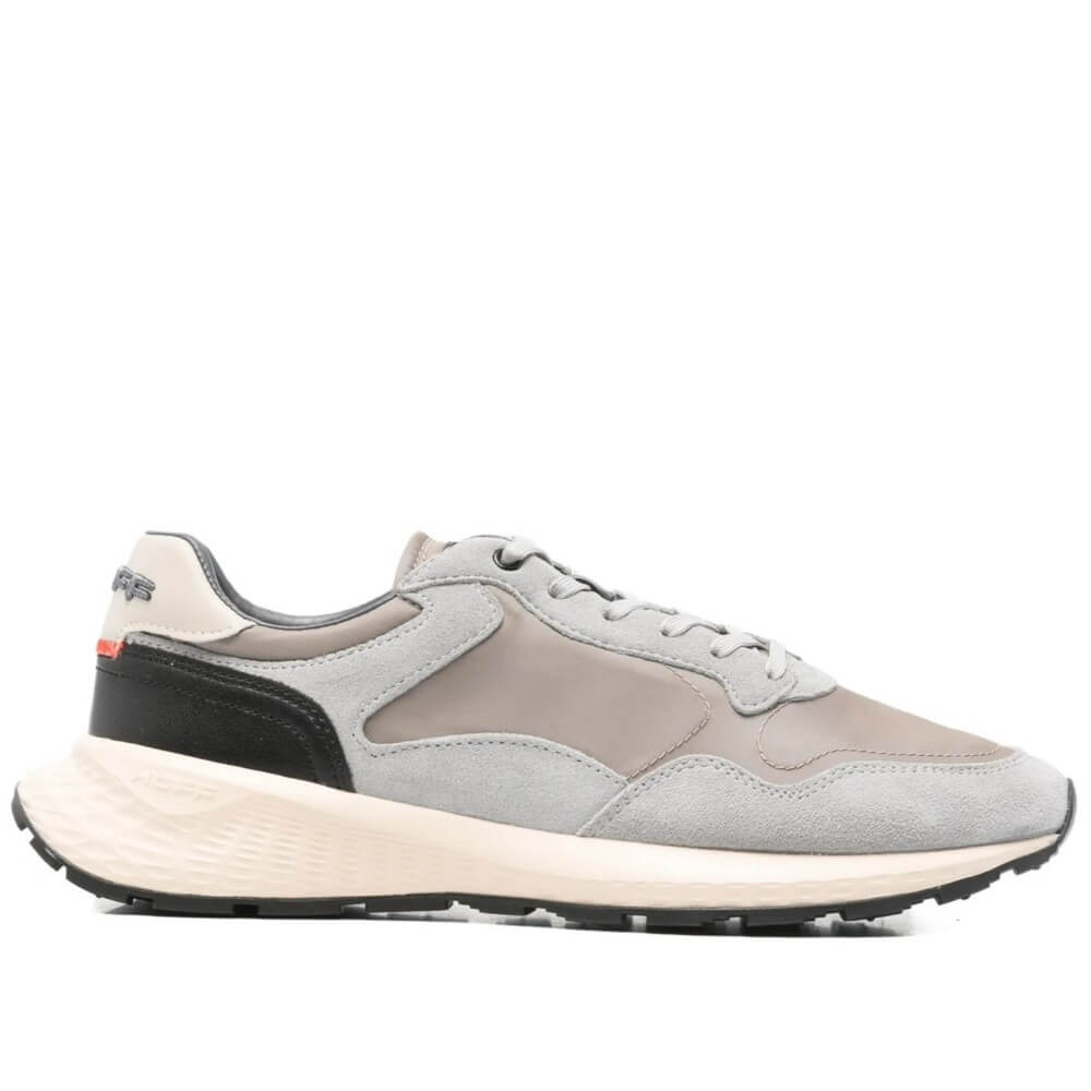  Hoff Grey and beige sneaker with black accent on a white background