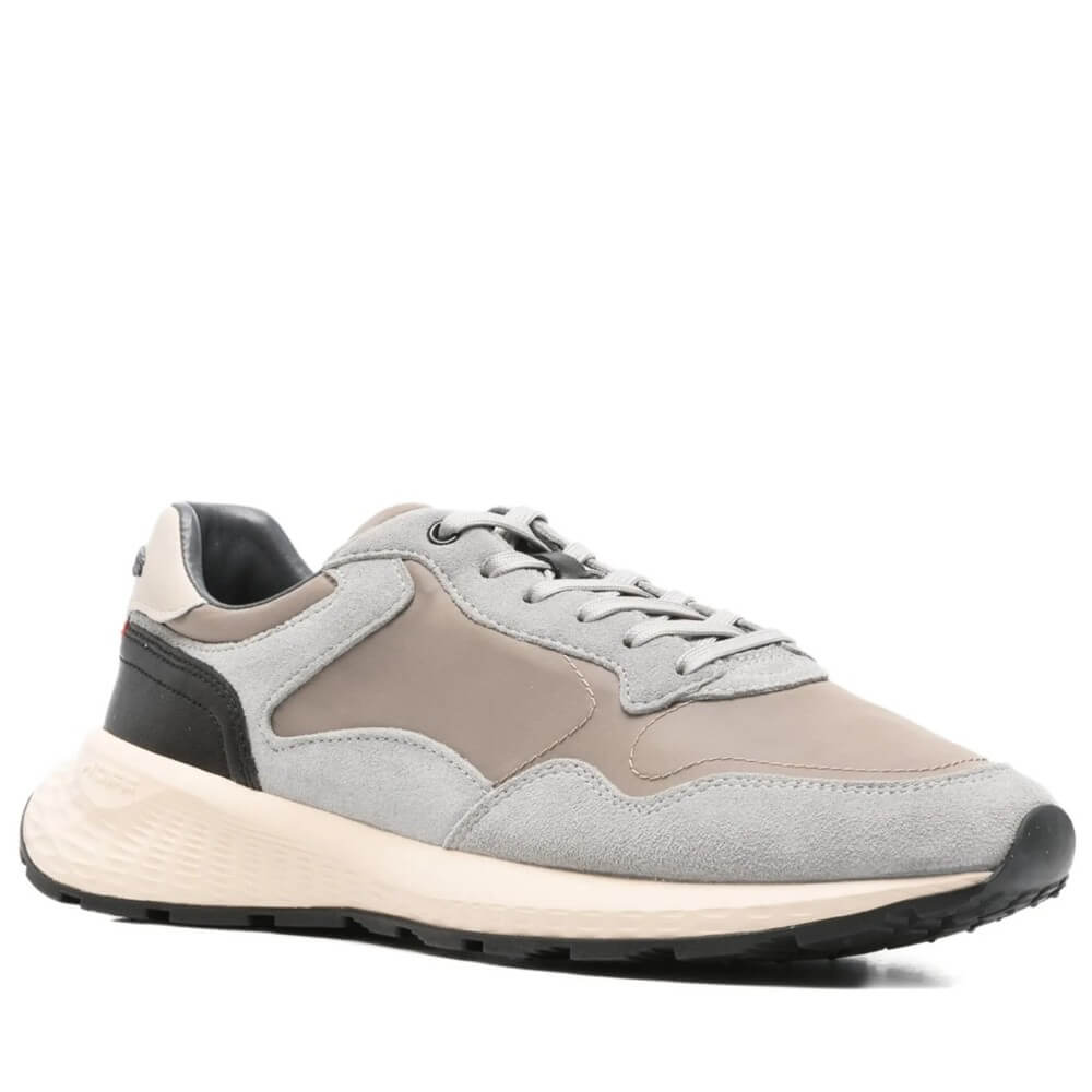 Hoff Grey and beige sneaker with black accent on a white background