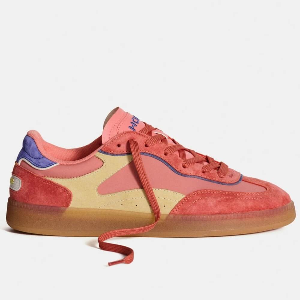Multicolored sneaker with red laces on a white background Hoff Park Sneakers