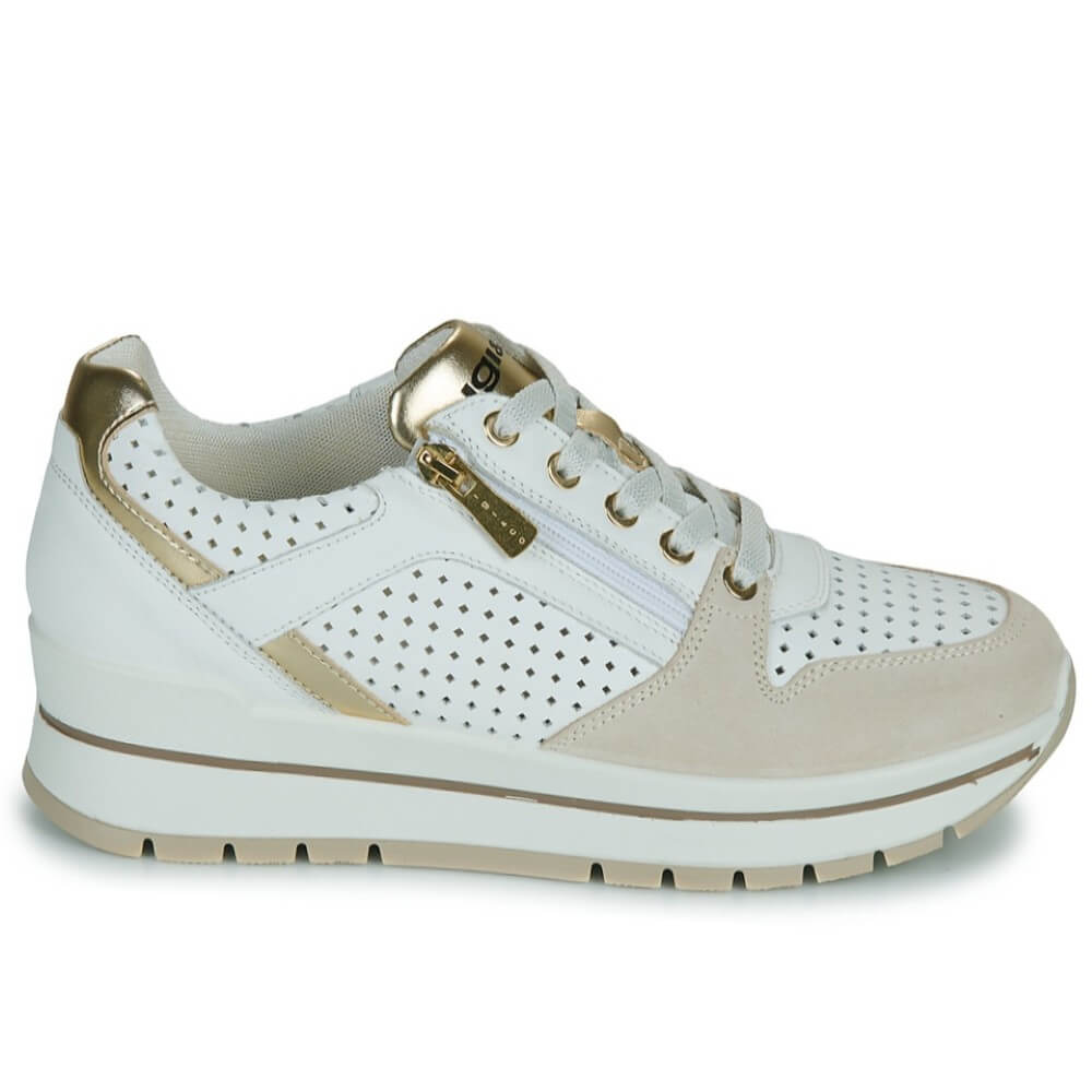 IGI&CO D.ANIKA 1156033 Leather Platform Trainer White Multi