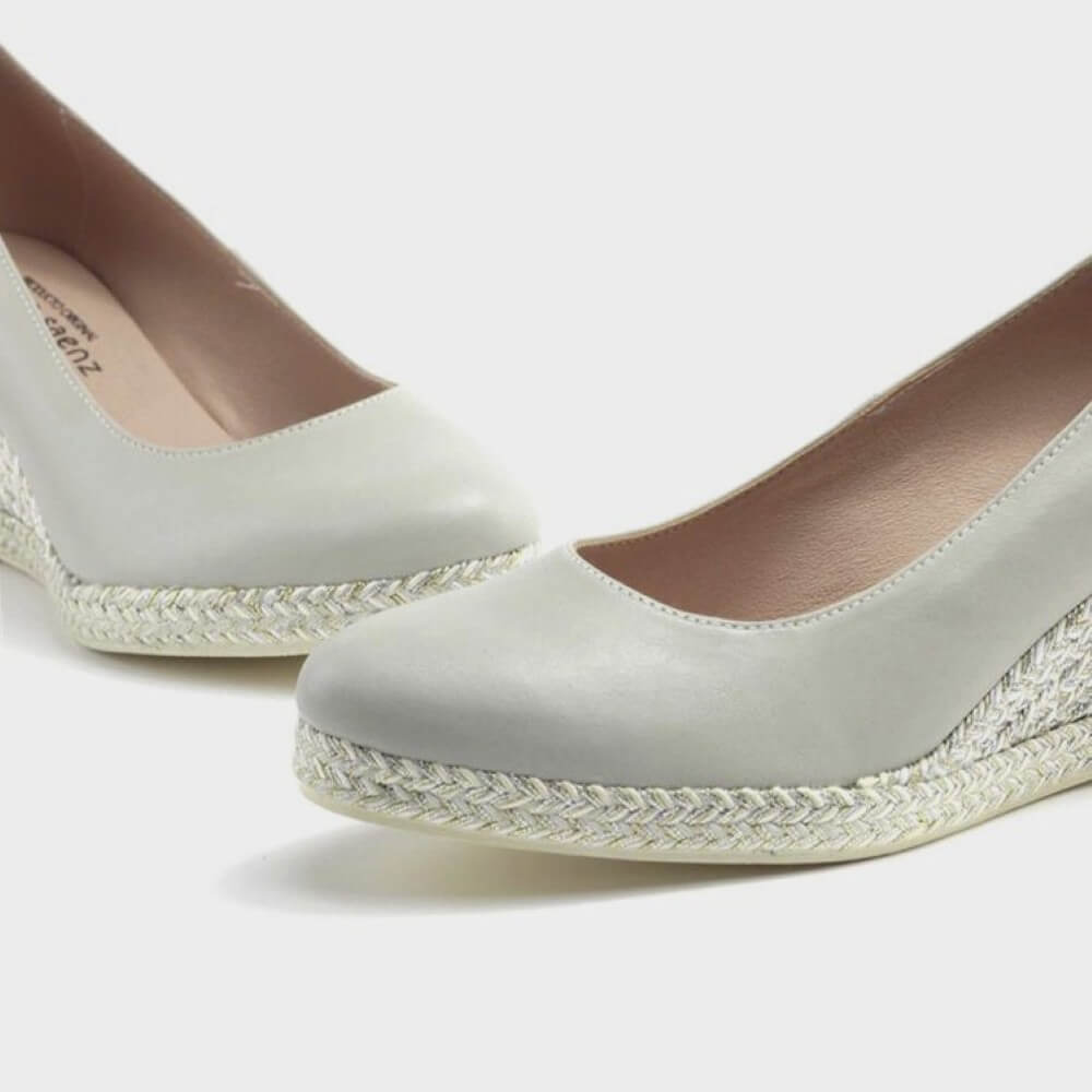 Jose Saenz Leather Wedge 6019 Comfortable , natural leather shoes