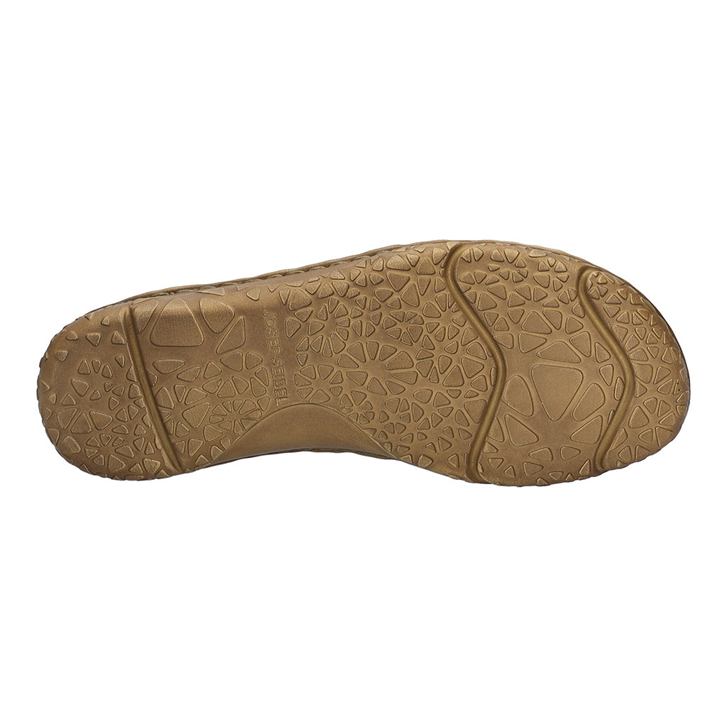 Brown shoe sole with textured pattern on a white background