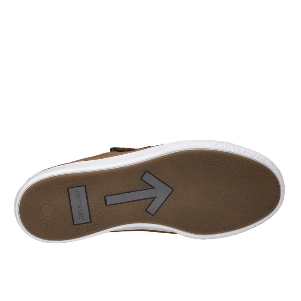 Josef Seibel Clair 03 Leather Trainer-CAMEL