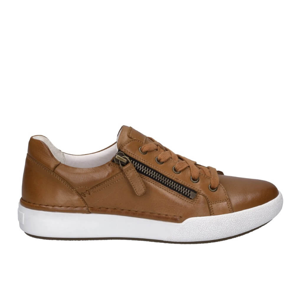 Josef Seibel Clair 03 Leather Trainer-CAMEL 69903