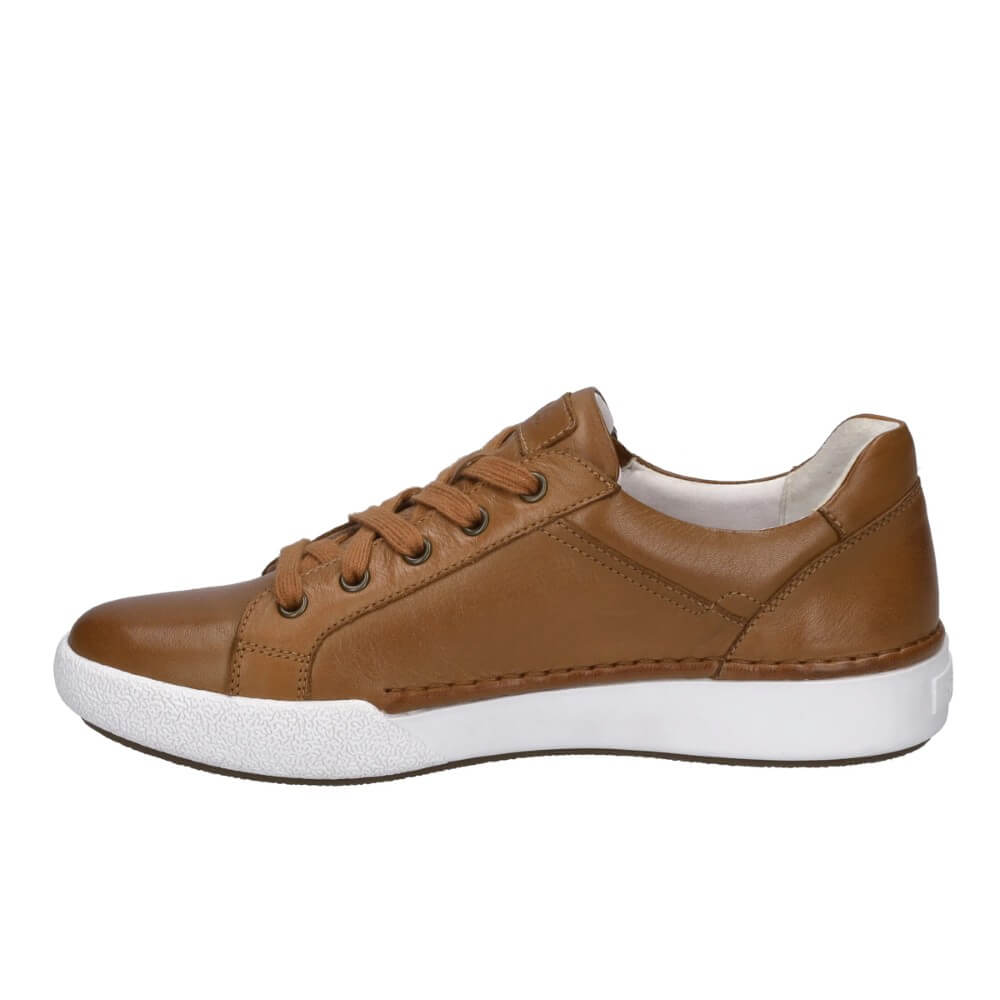 Josef Seibel Clair 03 Leather Trainer-CAMEL