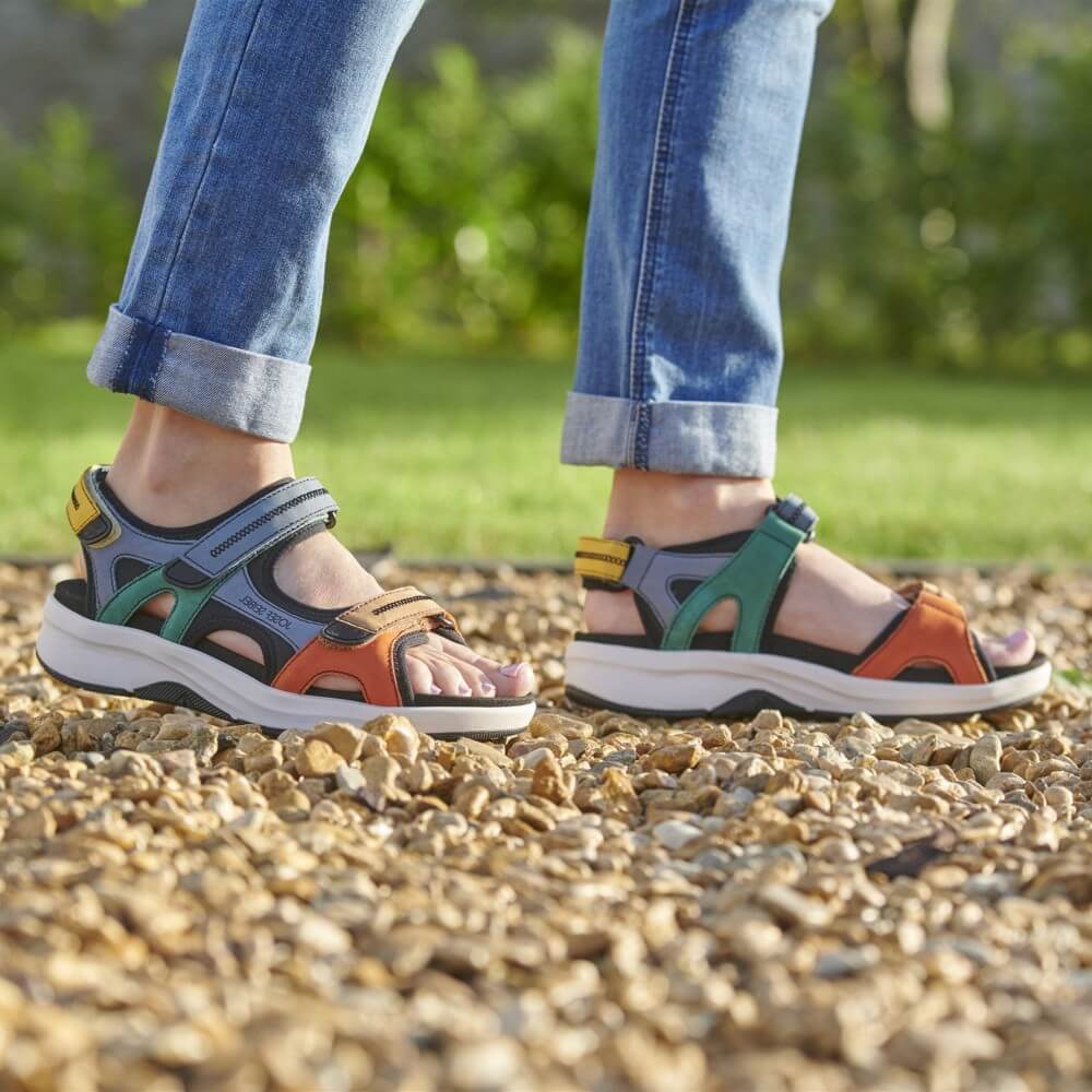 person wearing Josef Seibel Multi-coloured walking sandal 