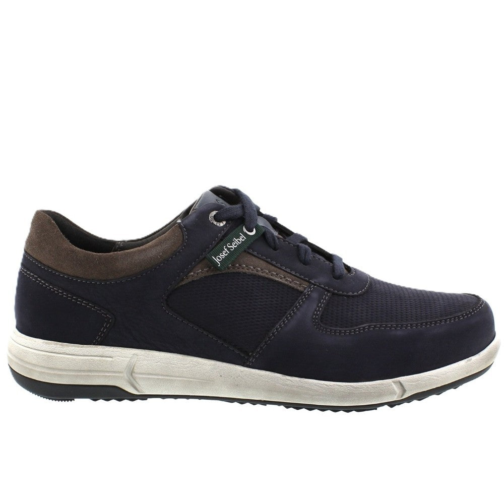 Josef Seibel Gents Navy blue sneaker with white sole on a white background