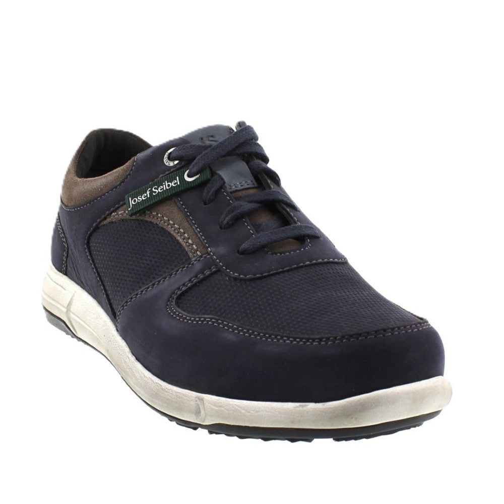 Josef Seibel Gents Navy blue sneaker with white sole on a white background