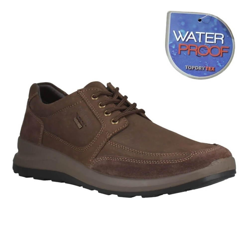 Josef Seibel MARLEY 51 Waterproof Brown Leather Shoe on a white background