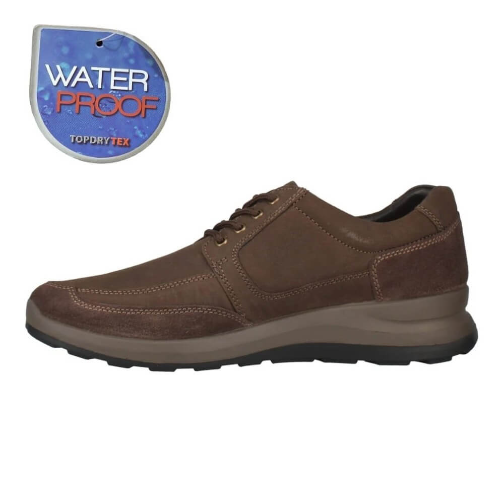 Josef Seibel MARLEY 51 Waterproof Brown Leather Shoe on a white background