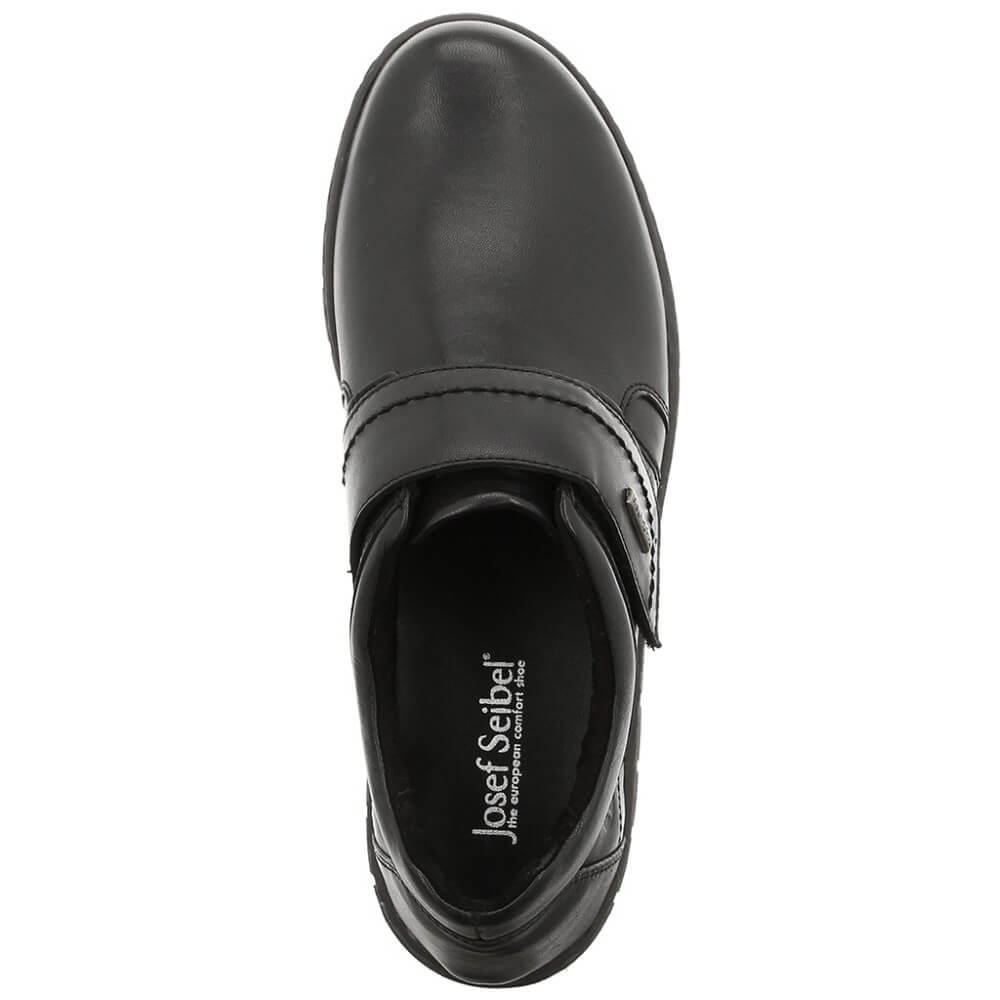 Josef Seibel STEFFI 51 Black Leather Velcro Shoe Waterproof