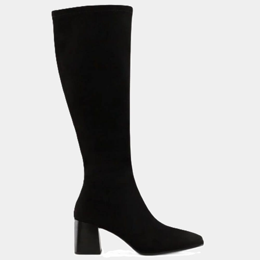 Black knee-high boot on a light gray background LODI A-HALBOR Knee High Boot Black