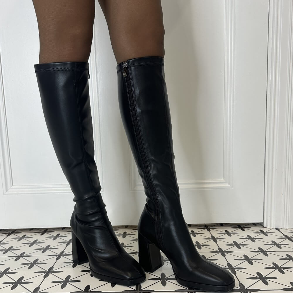 Lodi LIMBO Knee High Boots-BLACK