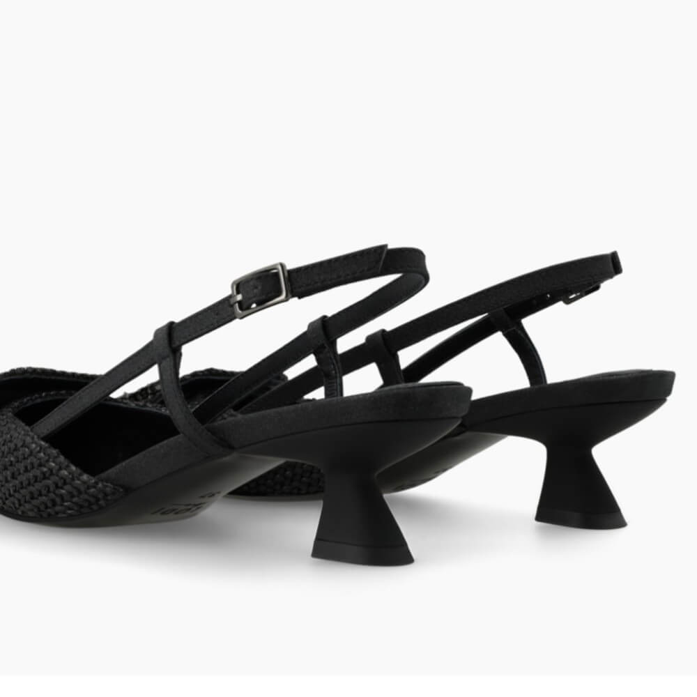 Lodi Raffia Slingbacks DA5502-BLACK