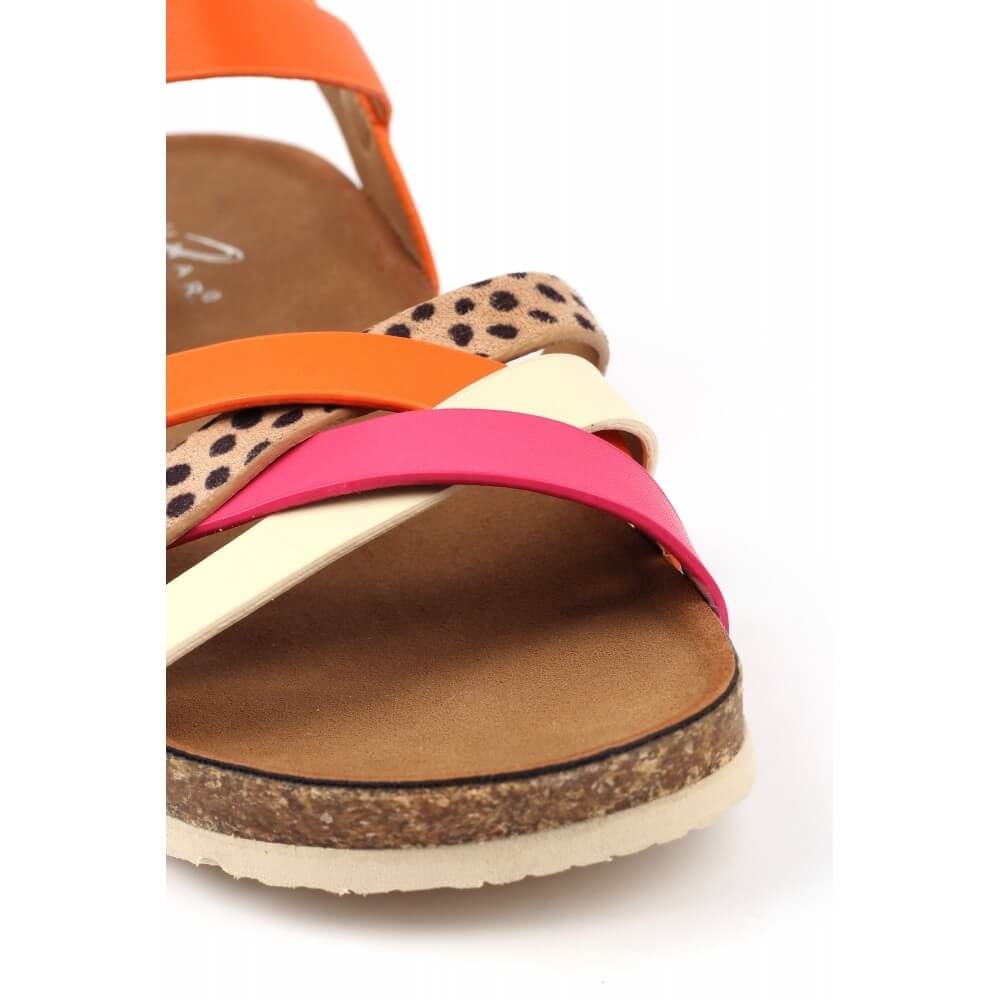 Lunar Selina Sandals Orange Multicoloured