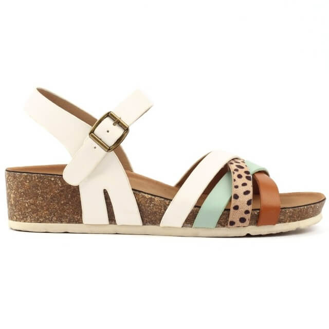Lunar Selina Sandals White Multicoloured