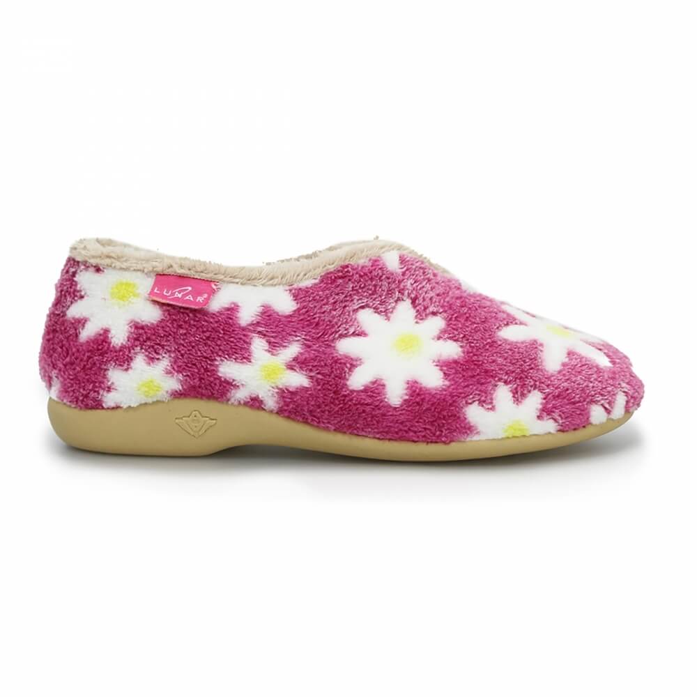 Pink Floral Slippers