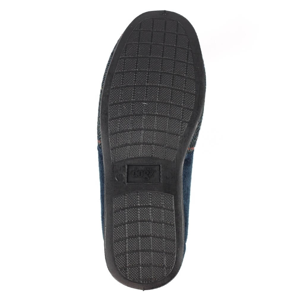 Lunar Harrison Gents Slippers KMD106 Tweed Blue