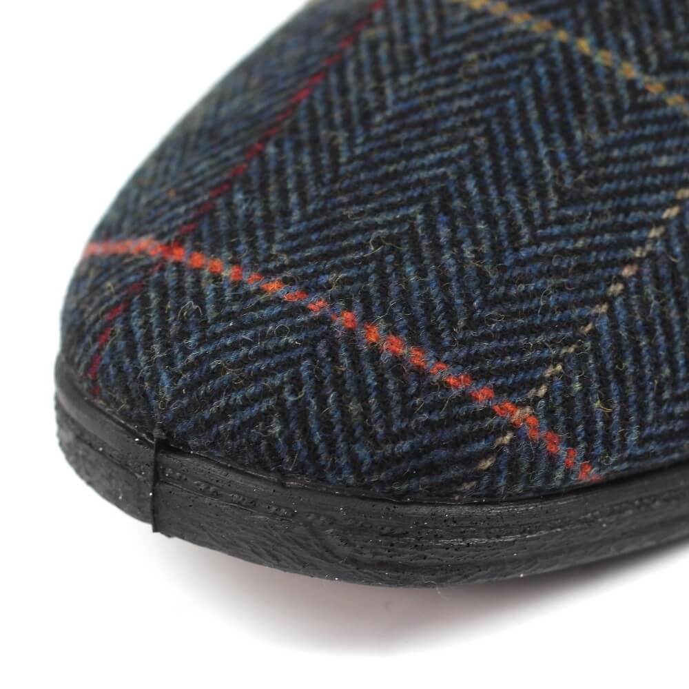 Lunar Harrison Gents Slippers KMD106 Tweed Blue