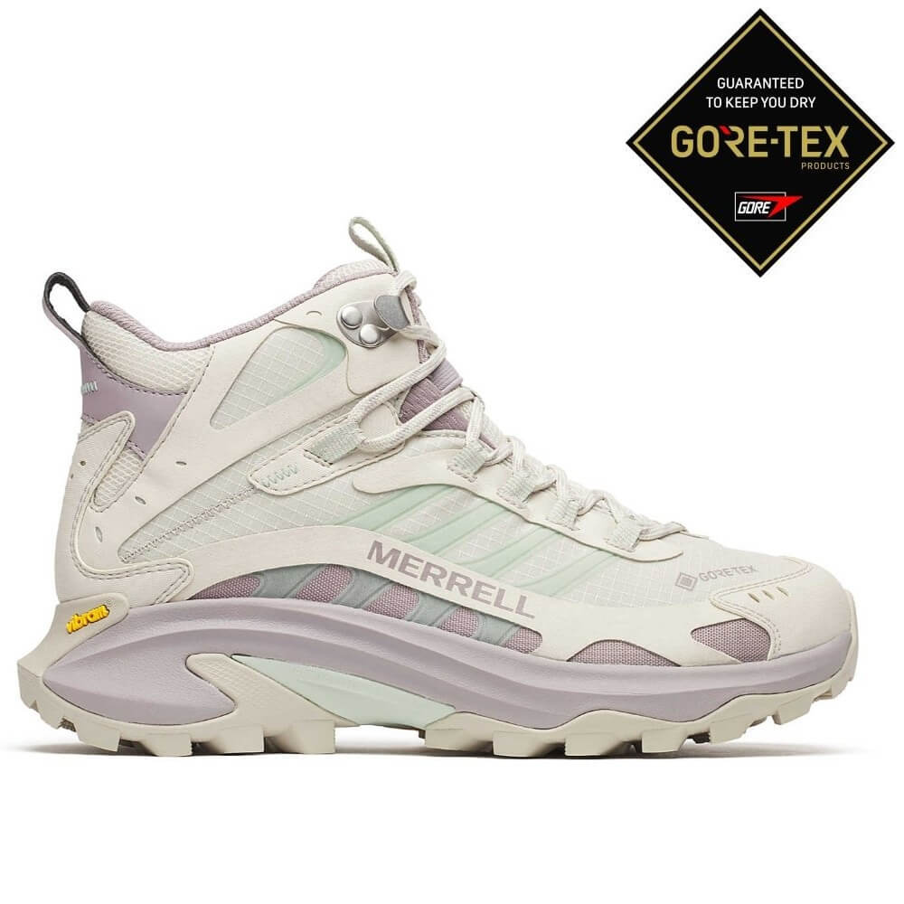 MERRELL MOAB SPEED 2 MID Gore-Tex Walking Boot Greige Beige