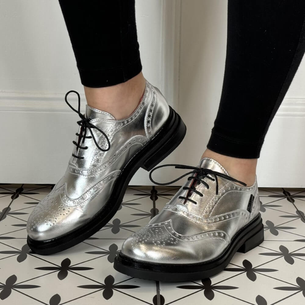 Marco Moreo G1240 Cambridge Brogue-SILVER