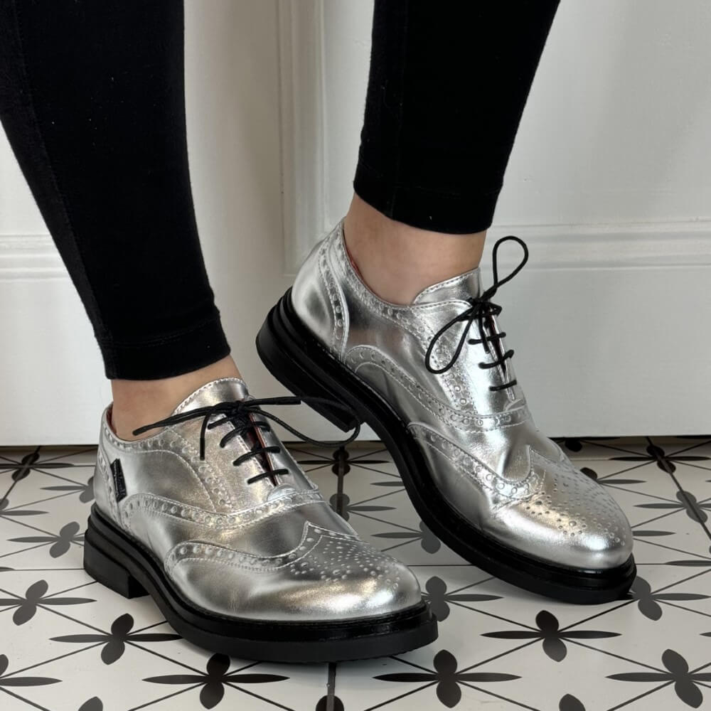 Marco Moreo G1240 Cambridge Brogue-SILVER