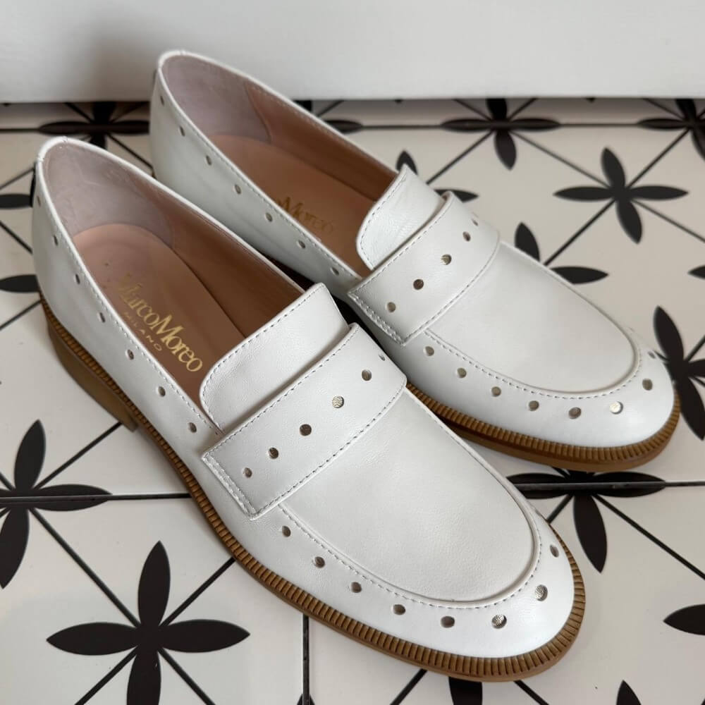 Marco Moreo Maura X705 Leather Loafer White