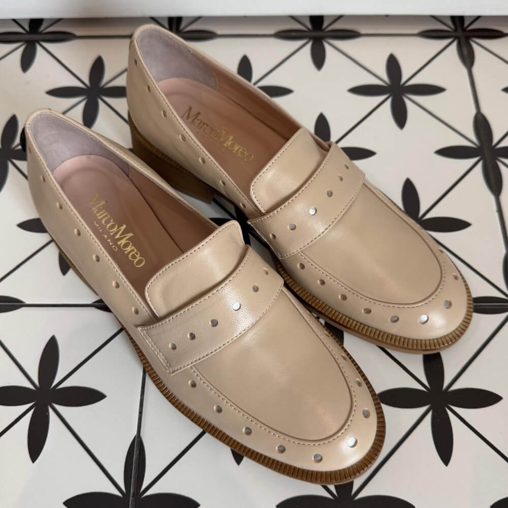 Marco Moreo Maura X705 Leather Loafer Beige