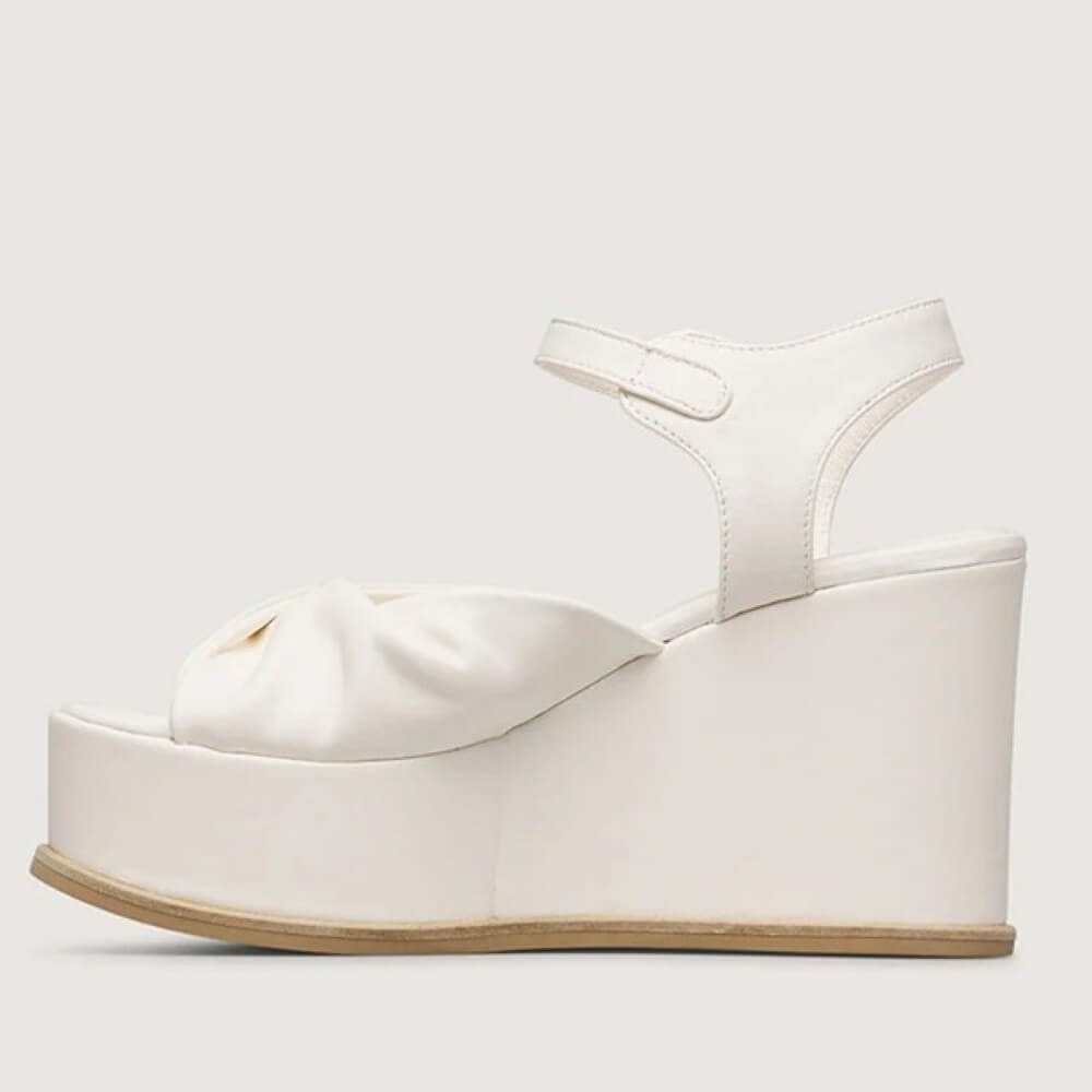 Marco Moreo X813 Luna Buenos Aires Platform Leather Sandal Latte