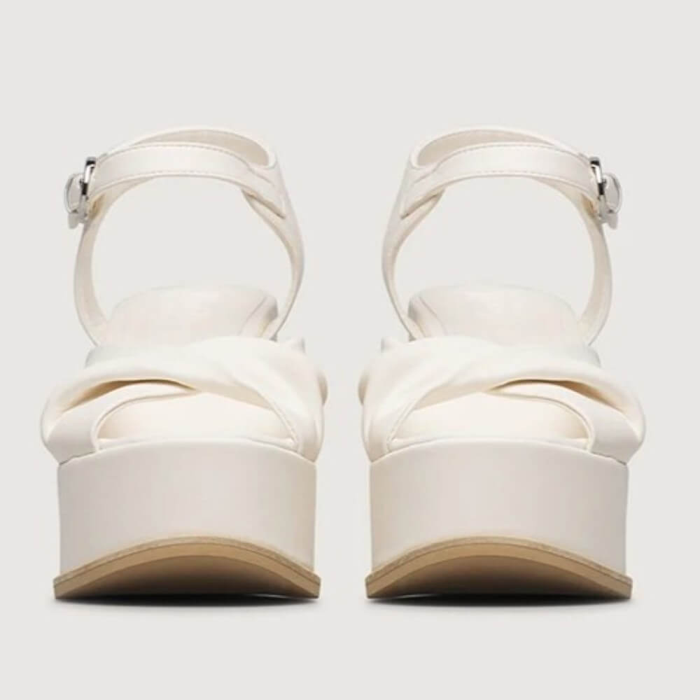 Marco Moreo X813 Luna Buenos Aires Platform Leather Sandal Latte