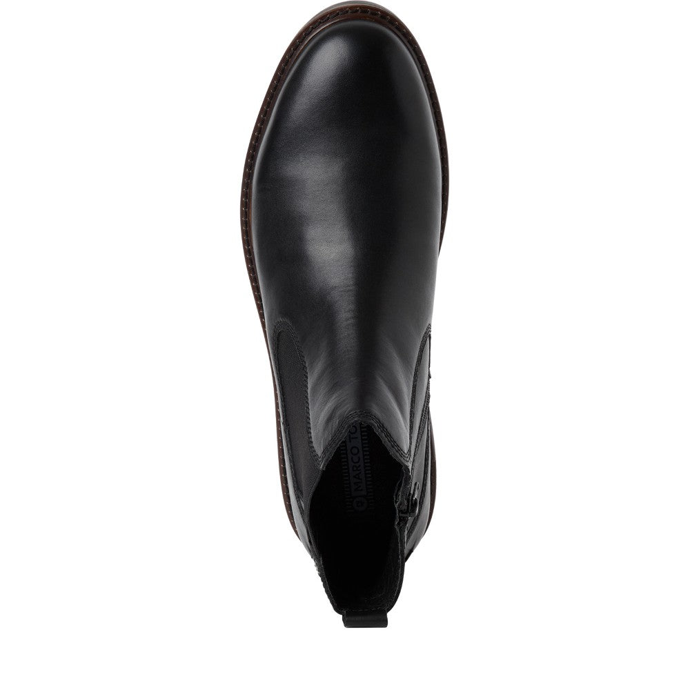 Marco Tozzi 2-15305 Black Leather Chelsea Boot