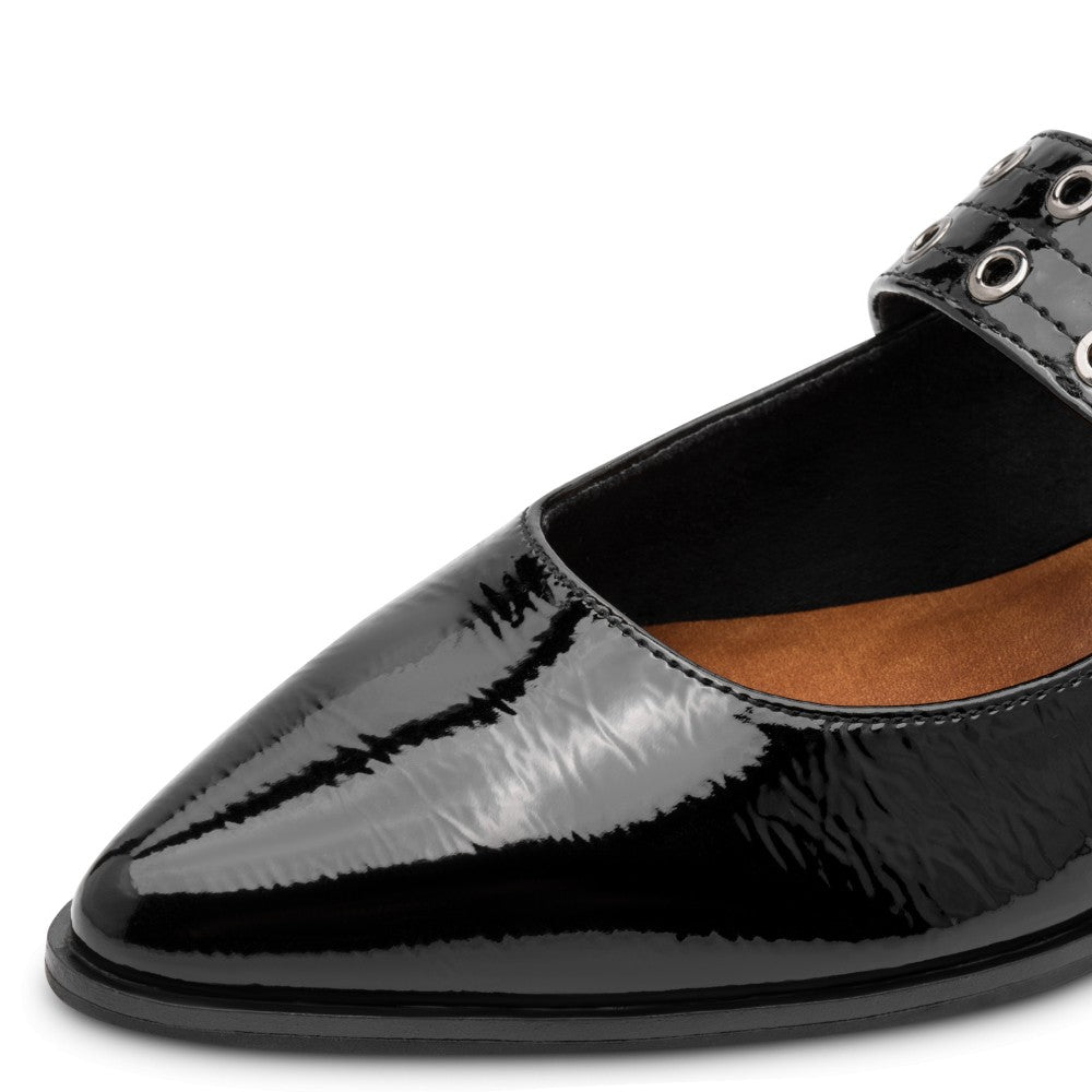 Marco Tozzi 2-22128 Vegan Mary Jane Ballerina Black