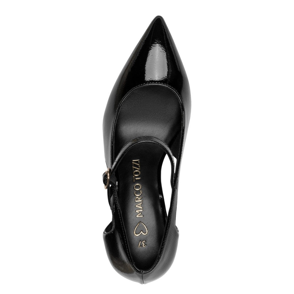 Marco Tozzi 2-22407 Vegan Black Court Shoe