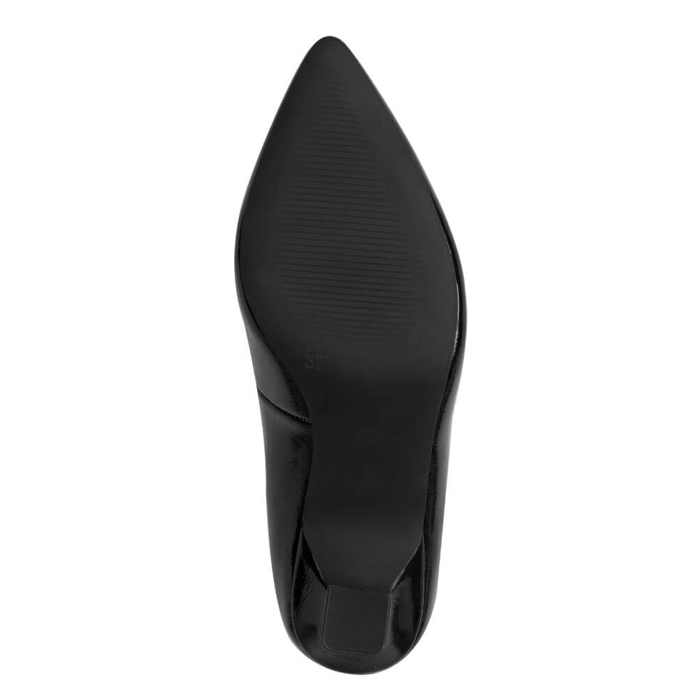 Marco Tozzi 2-22420 Vegan Patent Black Court Shoe