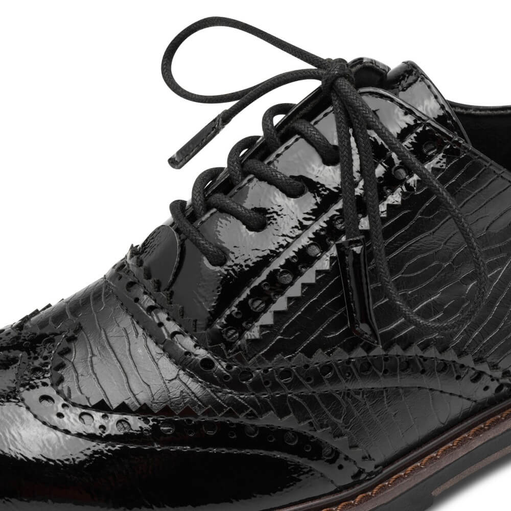 Marco Tozzi 2-23700 Vegan Laced Brogues Black